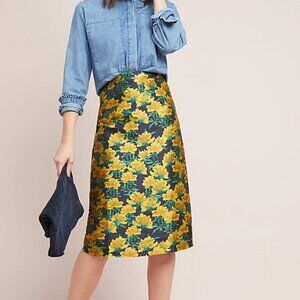 NWT Anthropologie Jardin Jacquard Pencil Skirt​